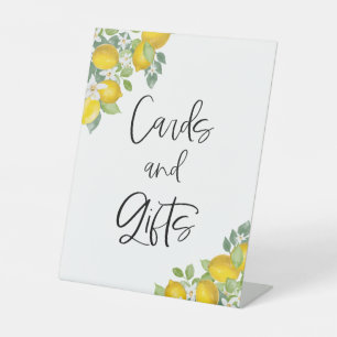 Citrus Yellow Lemon Themenkarten und Geschenke Unt Sockelschild