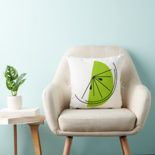 Citrus Zitronengrün hinten Quadratzoll Kissen