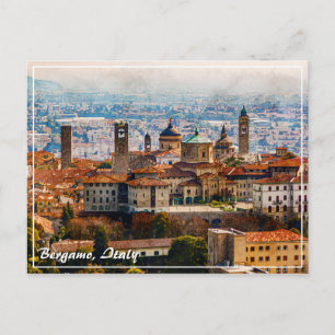 Citta Alta in Bergamo, Italien Postcard Postkarte