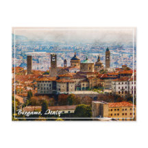 Citta Alta in Bergamo, Italien Postcard