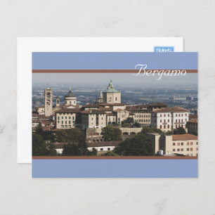 Città Alta Panorama, Bergamo, Italien Postkarte