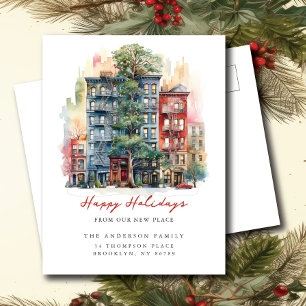 City Apartment Weihnachtsadresse Neue Adresse Ankündigungspostkarte