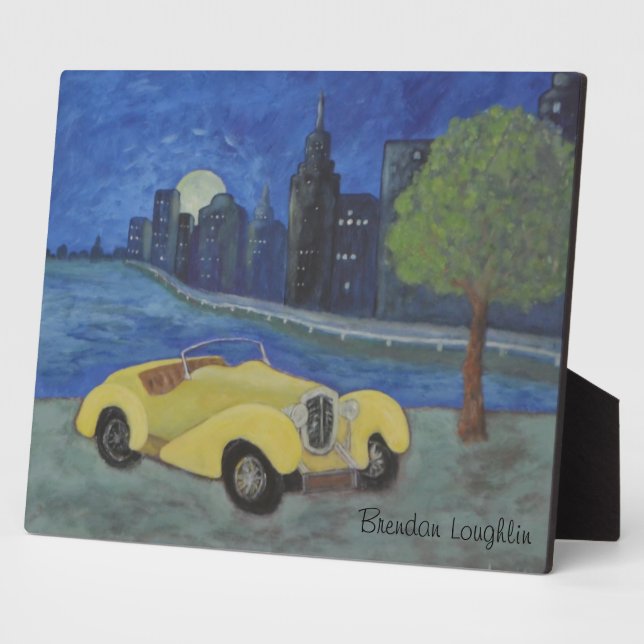 City at Night Plaque Fotoplatte (Seite)