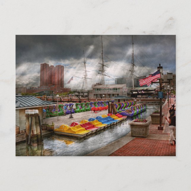 City - Baltimore MD - Modern Maryland Postkarte (Vorderseite)