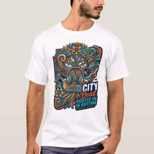 City Beat Shirt – Musik-Rhythmus-Grafik-T-Shirt, U