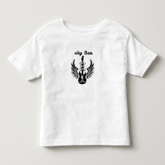 City Ben Rock Guitar Wings Skull Kids T - Shirt