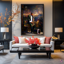 City Blues - Jazz Reflektionen zeitgenössisch Poster