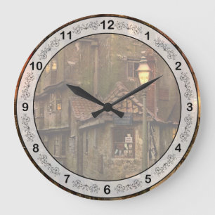 City - Bristol, England - A Steep, Steep Street Große Wanduhr