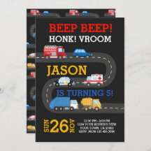 City Cars Einladung, 100% anpassbar