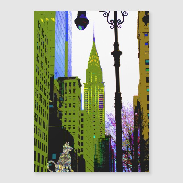 City Cat NYC Sparkly Artsy Fun Magnet (Vorderseite)