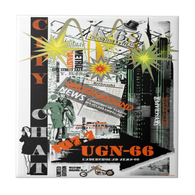 City Chat Tile Fliese (Vorderseite)