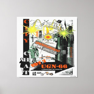 City Chat Wrapped Canvas Leinwanddruck