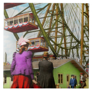 City - Chicago,IL - The first Ferris Wheel 1893 Fliese