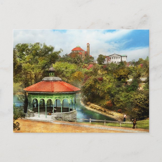 City Cincinnati OH - The Spring House Gazebo 1910 Postkarte (Vorderseite)
