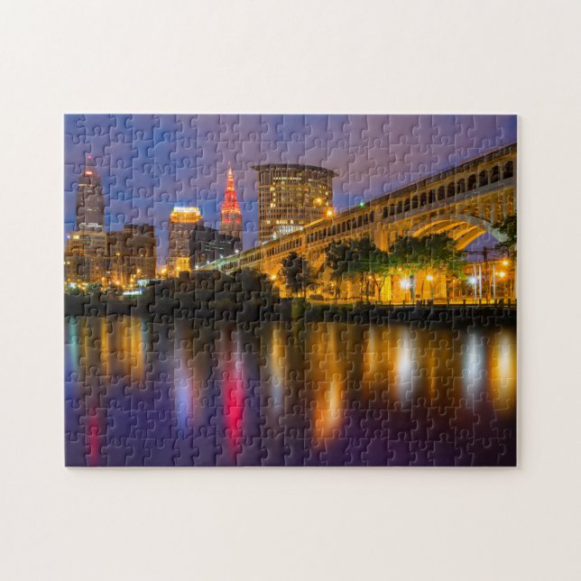 City Cleveland Tourism City Midwest City Skyl Puzzle (Horizontal)