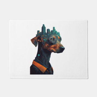 City Dackel Klassischer T - Shirt Fußmatte