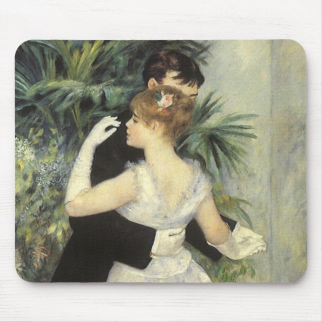 City Dance by Pierre Renoir, Vintage Kunst Mousepad (Vorne)