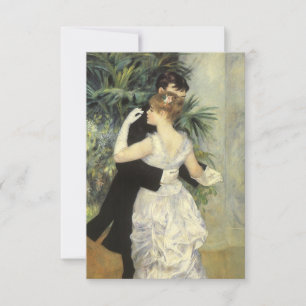 City Dance by Pierre Renoir Vintage Wedding RSVP Karte