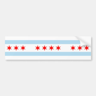 City Flag of Chicago (Illinois) Autoaufkleber