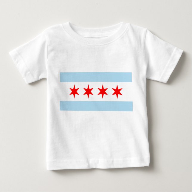 City Flag of Chicago (Illinois) Baby T-shirt (Vorderseite)