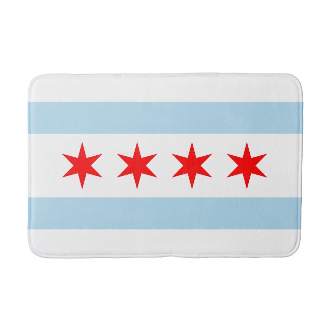 City Flag of Chicago (Illinois) Badematte (Vorderseite)