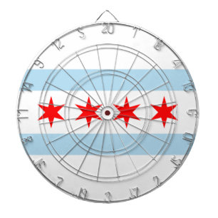 City Flag of Chicago (Illinois) Dartscheibe