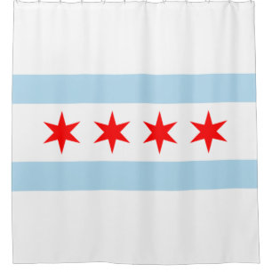 City Flag of Chicago (Illinois) Duschvorhang