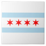 City Flag of Chicago (Illinois) Fliese<br><div class="desc">Dieses Design zeichnet sich durch die zivile Flagge von Chicago aus, die aus zwei hellblauen horizontalen Balken oder Streifen auf weißem Hintergrund besteht. Die Stadt Chicago, ist die bevölkerungsreichste Stadt im US-Staat Illinois und eine der bevölkerungsreichsten Städte in den Vereinigten Staaten; sie ist auch die bevölkerungsreichste Stadt im Mittleren Westen...</div>