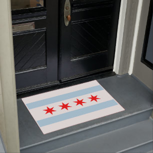 City Flag of Chicago (Illinois) Fußmatte