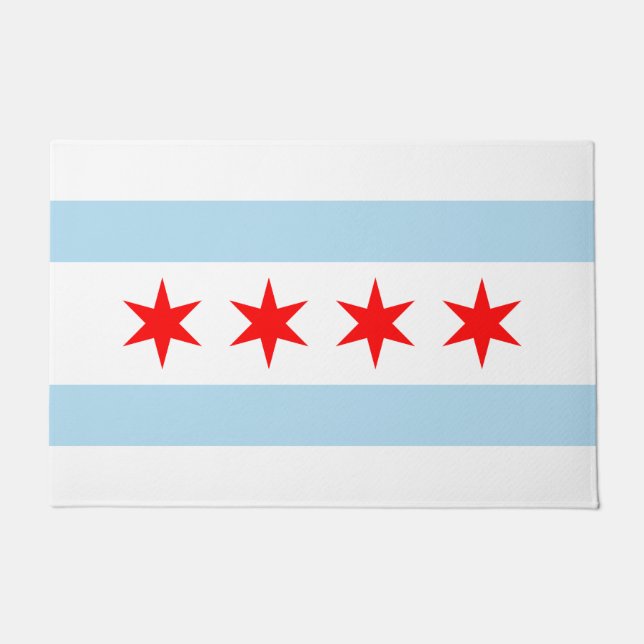 City Flag of Chicago (Illinois) Fußmatte (Vorderseite)