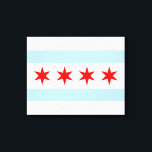 City Flag of Chicago (Illinois) Leinwanddruck<br><div class="desc">Dieses Design zeichnet sich durch die zivile Flagge von Chicago aus, die aus zwei hellblauen horizontalen Balken oder Streifen auf weißem Hintergrund besteht. Die Stadt Chicago, ist die bevölkerungsreichste Stadt im US-Staat Illinois und eine der bevölkerungsreichsten Städte in den Vereinigten Staaten; sie ist auch die bevölkerungsreichste Stadt im Mittleren Westen...</div>