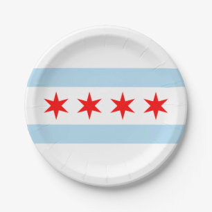 City Flag of Chicago (Illinois) Pappteller