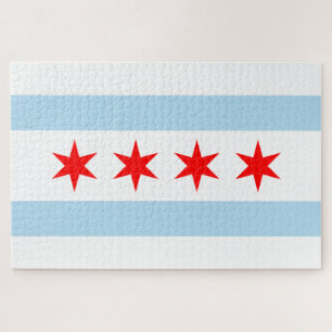 City Flag of Chicago (Illinois) Puzzle