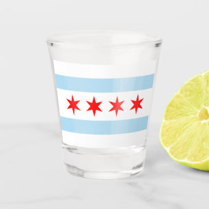 City Flag of Chicago (Illinois) Schnapsglas