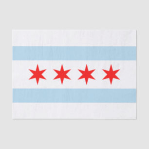 City Flag of Chicago (Illinois) Seidenpapier