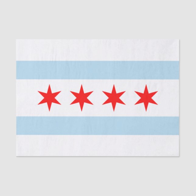 City Flag of Chicago (Illinois) Seidenpapier (Vorderseite)