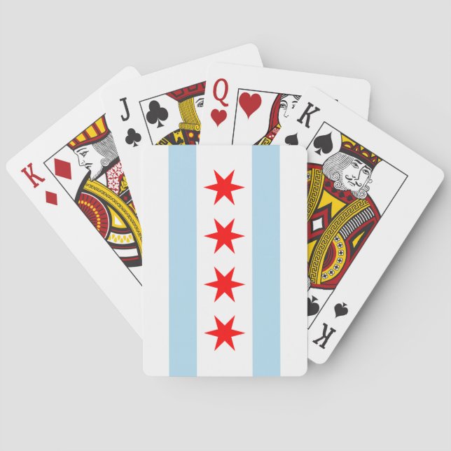 City Flag of Chicago (Illinois) Spielkarten (Rückseite)