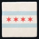 City Flag of Chicago (Illinois) Steinuntersetzer<br><div class="desc">Dieses Design zeichnet sich durch die zivile Flagge von Chicago aus, die aus zwei hellblauen horizontalen Balken oder Streifen auf weißem Hintergrund besteht. Die Stadt Chicago, ist die bevölkerungsreichste Stadt im US-Staat Illinois und eine der bevölkerungsreichsten Städte in den Vereinigten Staaten; sie ist auch die bevölkerungsreichste Stadt im Mittleren Westen...</div>