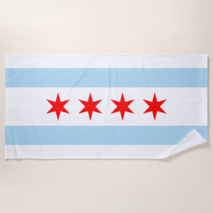 City Flag of Chicago (Illinois) Strandtuch