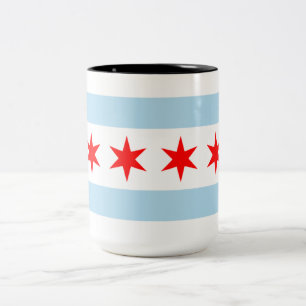 City Flag of Chicago (Illinois) Zweifarbige Tasse