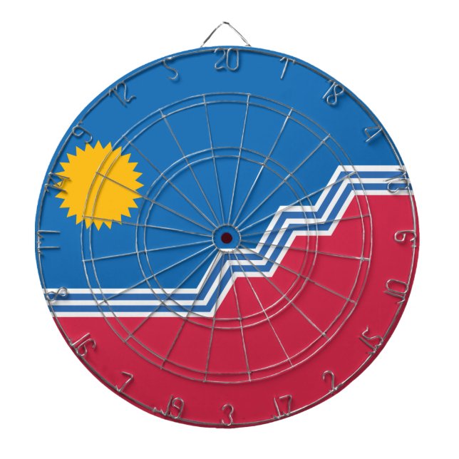 City Flag of Sioux Falls (South Dakota) Dartscheibe (vorne)