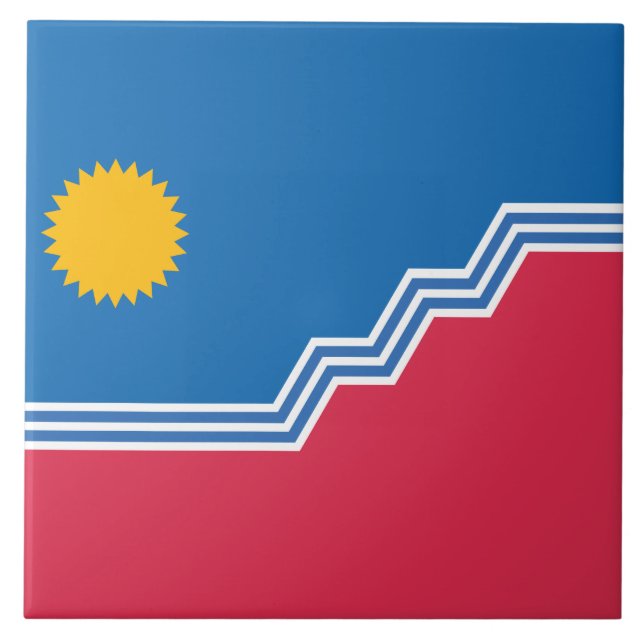 City Flag of Sioux Falls (South Dakota) Fliese (Vorderseite)