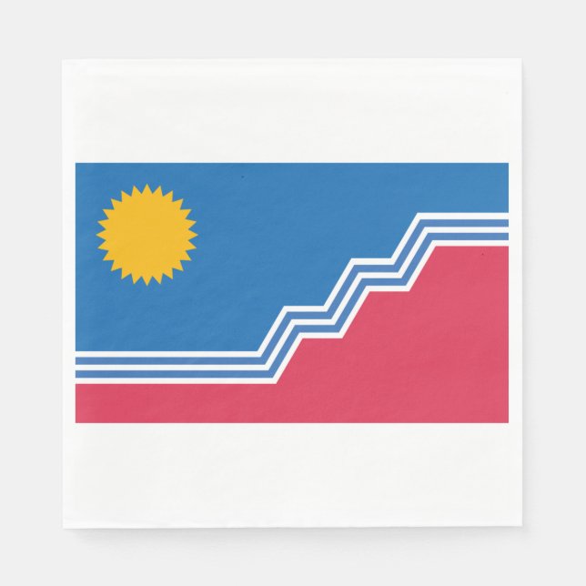 City Flag of Sioux Falls (South Dakota) Serviette (Vorderseite)