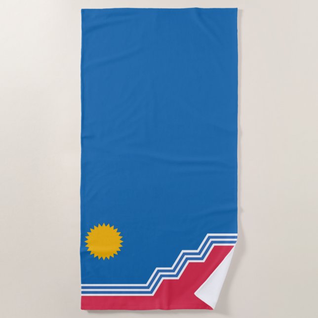 City Flag of Sioux Falls (South Dakota) Strandtuch (Vorderseite)