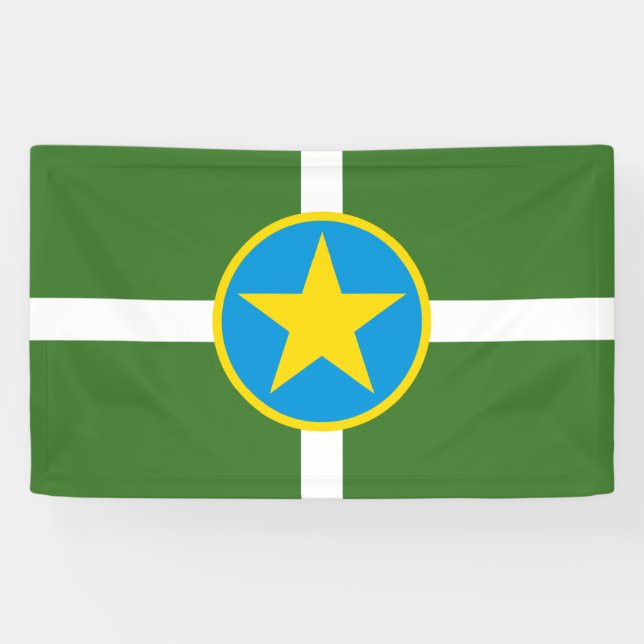 City Flag von Jackson (Mississippi) Banner (Horizontal)