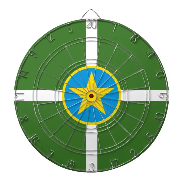 City Flag von Jackson (Mississippi) Dartscheibe (vorne)