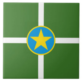 City Flag von Jackson (Mississippi) Fliese