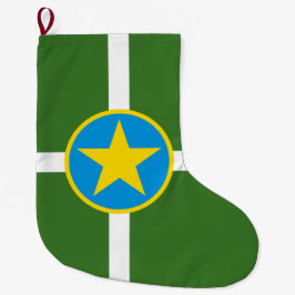 City Flag von Jackson (Mississippi) Großer Weihnachtsstrumpf
