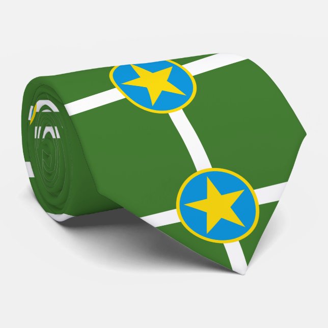 City Flag von Jackson (Mississippi) Krawatte (Gerollt)