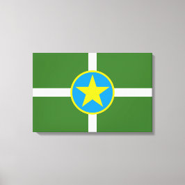 City Flag von Jackson (Mississippi) Leinwanddruck